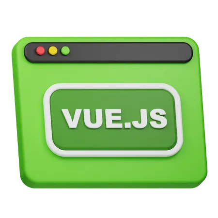 Vue js website  3D Icon