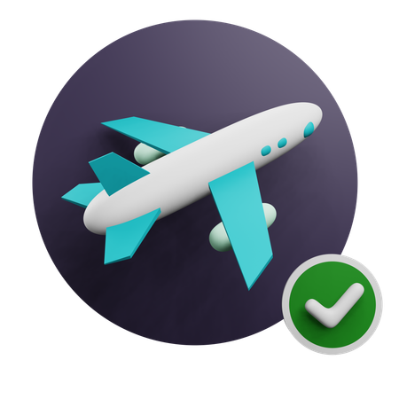 Vuelo a tiempo  3D Icon