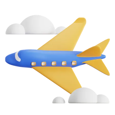 Vuelo en avion  3D Icon