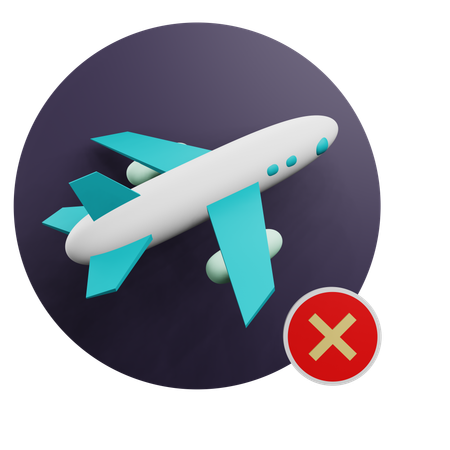 Vuelo cancelado  3D Icon