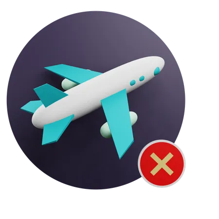 Vuelo cancelado  3D Icon