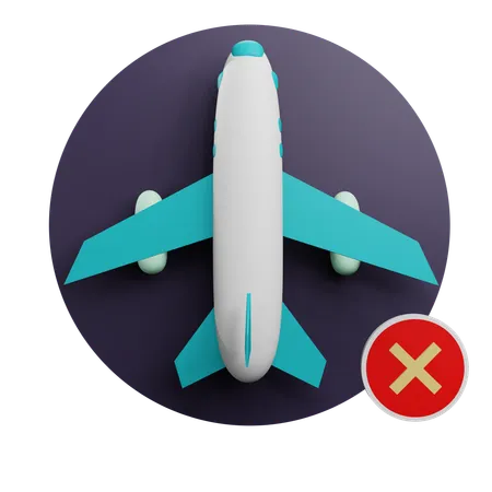 Vuelo cancelado  3D Icon