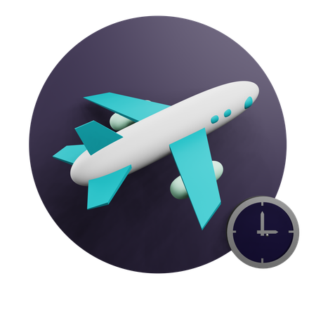 Vuelo retrasado  3D Icon