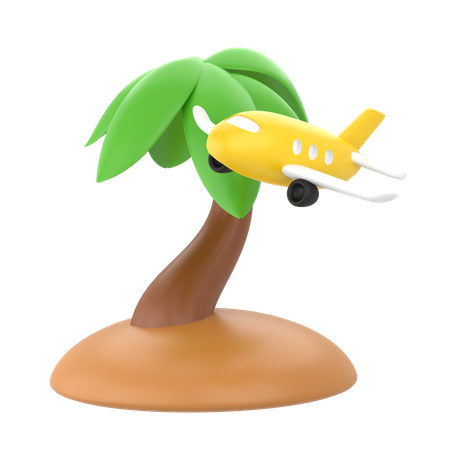 Vuelo tropical  3D Icon