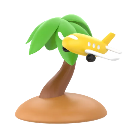 Vuelo tropical  3D Icon