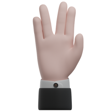 Vulcain salue les gestes de la main  3D Icon