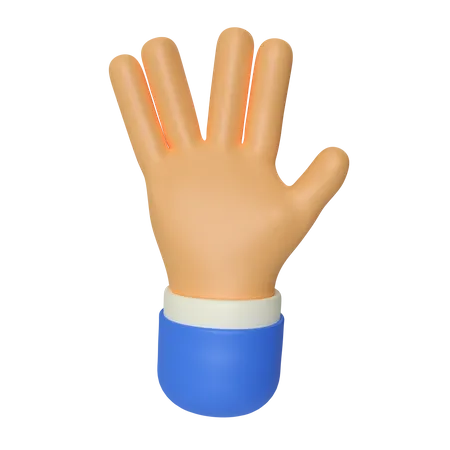 Geste de la main salut vulcain  3D Illustration
