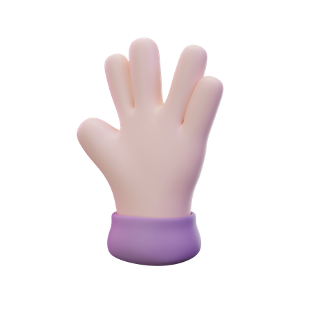 Vulcan Hand Gesture  3D Icon