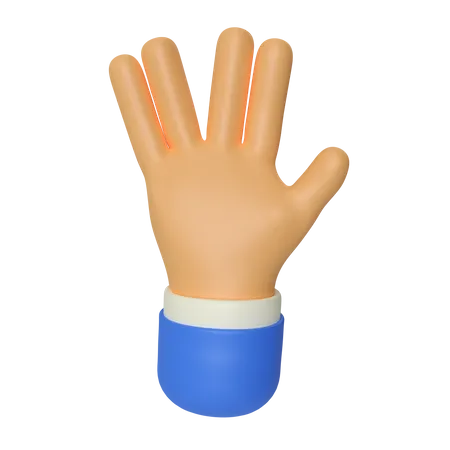 Vulcan Salute Hand Gesture  3D Illustration