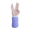 vulcan salute emoji 3d