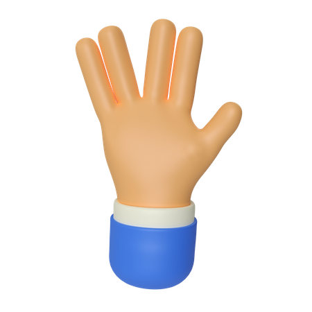 Vulcan Salute Hand Gesture  3D Illustration