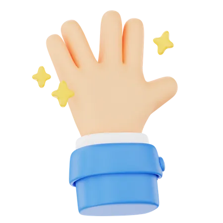 Vulcan Salute Hand Gesture  3D Icon