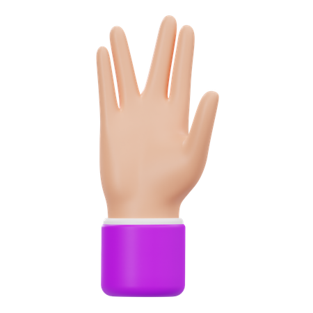 Vulkangruß mit der Hand  3D Icon