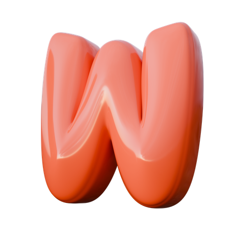 W  3D Icon