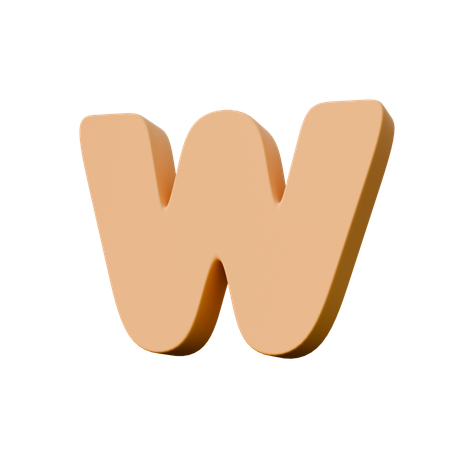 W  3D Icon