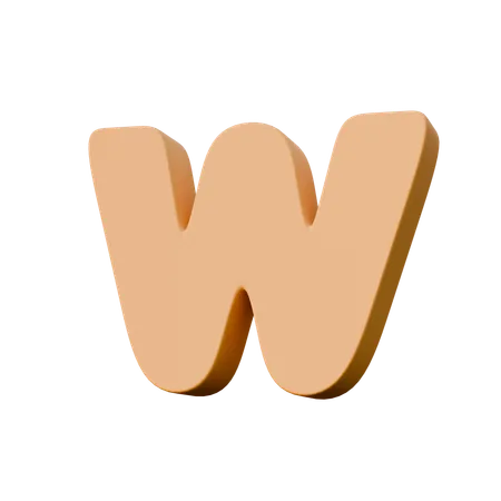 W  3D Icon