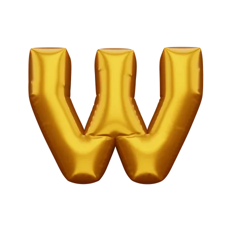 W  3D Icon