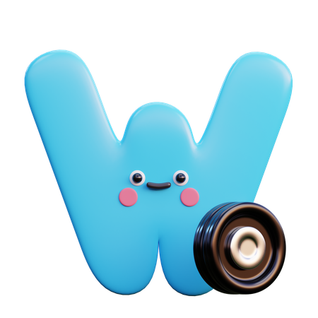 W  3D Icon