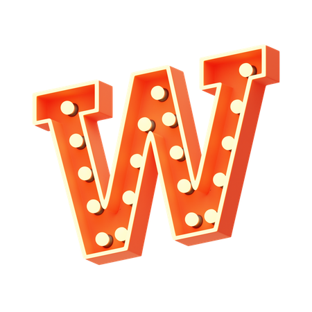 W  3D Icon