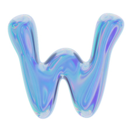 W Abstract Shape  3D Icon