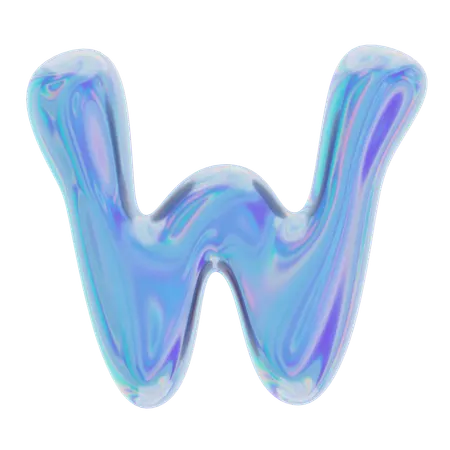 W Abstract Shape  3D Icon