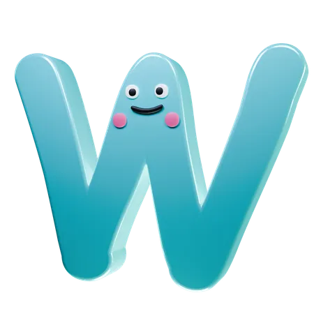 W 알파벳  3D Icon