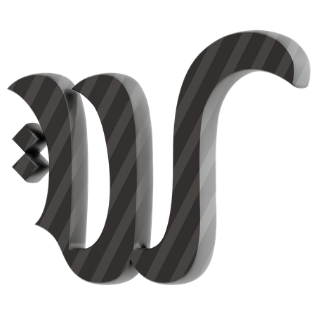 W Alphabet  3D Icon