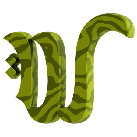 W Alphabet  3D Icon