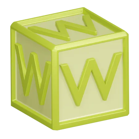 W Letter Rendering With High Resolution Alphabet Illustration 3D Icon