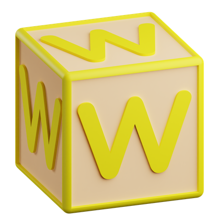 Buchstabe w  3D Icon