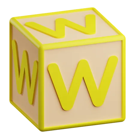 Buchstabe w  3D Icon