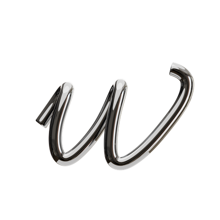 W Letter  3D Icon