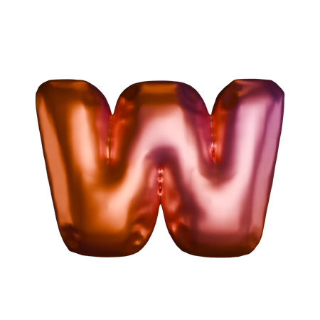 W Letter  3D Icon