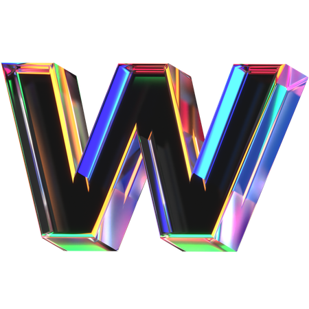 W Letter  3D Icon