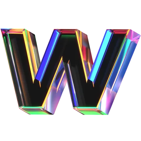 W Letter  3D Icon