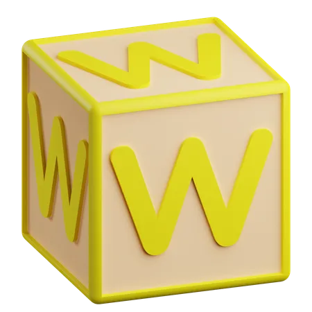 W Letter  3D Icon
