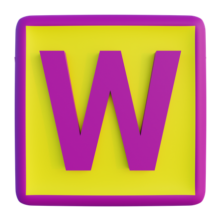 Lettre w  3D Icon