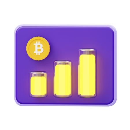 Wachstum bei Bitcoin  3D Icon