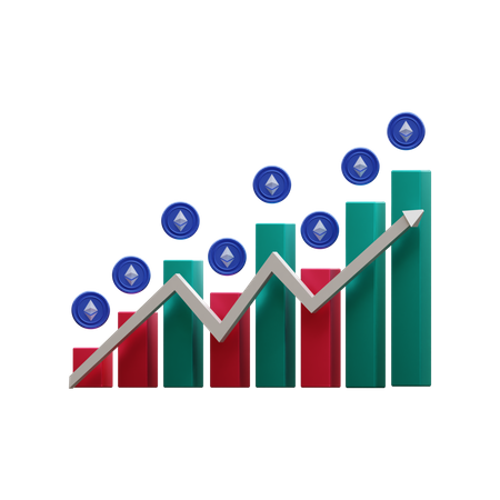 Wachstum der Ethereum-Investitionen  3D Icon