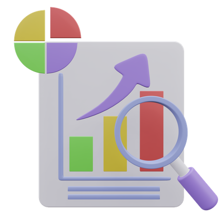 Wachstumsanalyse  3D Icon