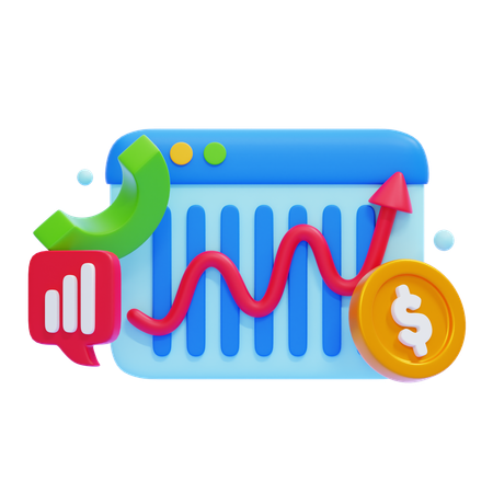 Wachstumsdiagramm  3D Icon