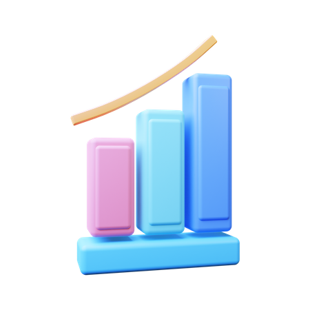 Wachstum Diagramm  3D Illustration