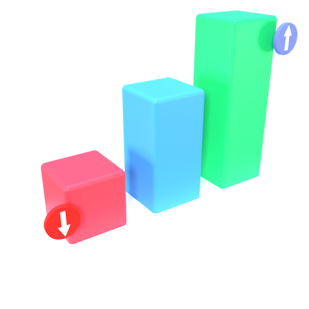 Wachstumsdiagramm  3D Illustration