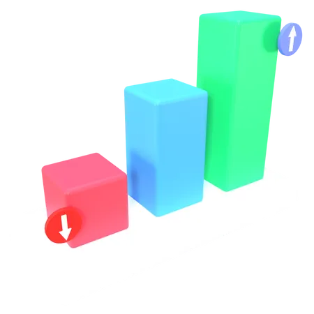 Wachstumsdiagramm  3D Illustration