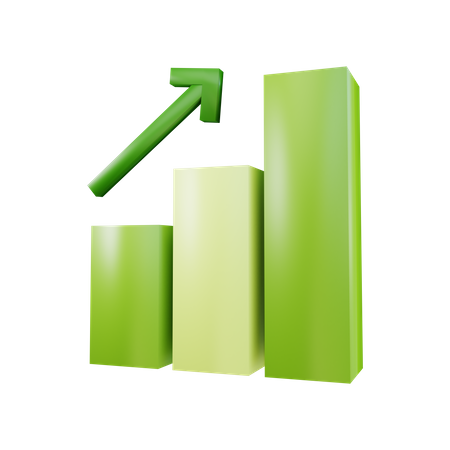 Wachstum Diagramm  3D Illustration