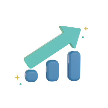 Wachstumsdiagramm  3D Illustration