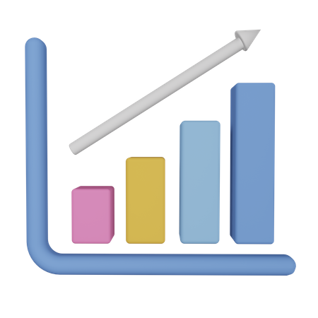 Wachstum Diagramm  3D Illustration