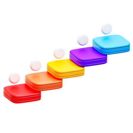 Wachstum Diagramm  3D Illustration