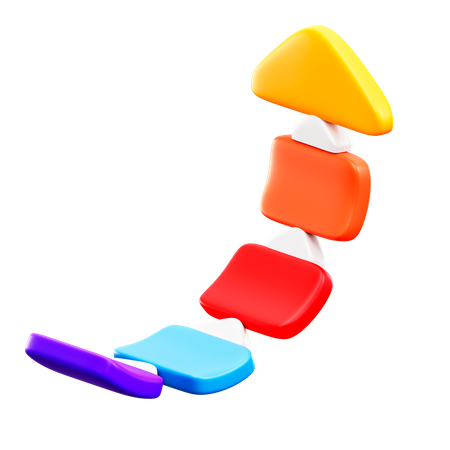 Wachstum Diagramm  3D Illustration