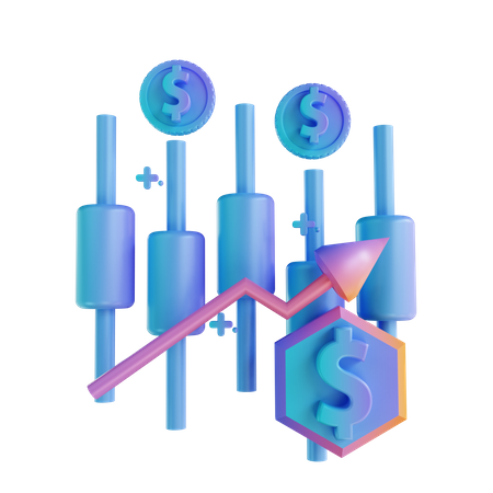 Wachstumsdiagramm  3D Illustration